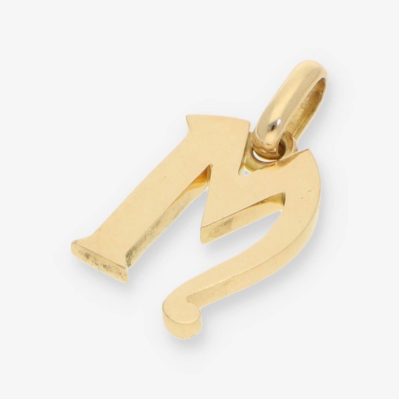 Colgante oro letra M