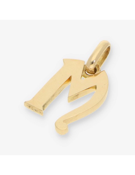 Colgante oro letra M