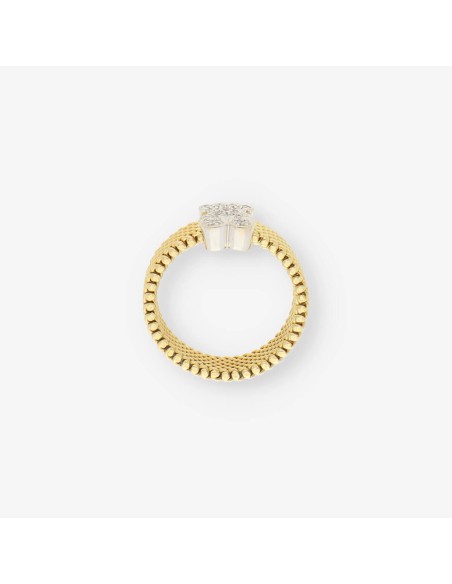 Anillo oso oro bicolor y bri TOUS