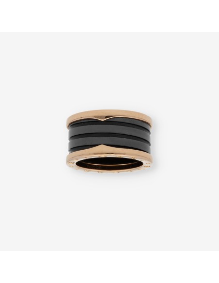 Anillo Bulgari BZero cerÃ¡mica de 4 bandas con caja