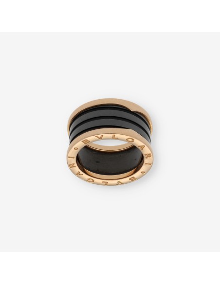 Anillo Bulgari BZero cerÃ¡mica de 4 bandas con caja