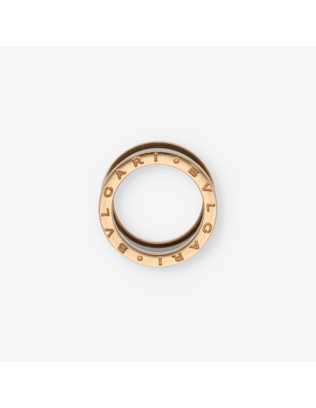 Anillo Bulgari BZero cerÃ¡mica de 4 bandas con caja
