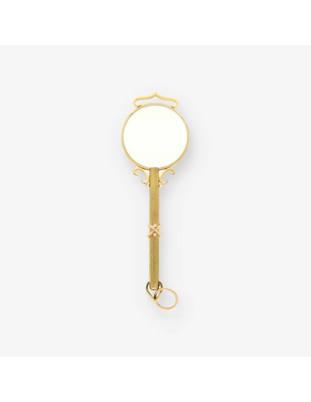 Colgante lupa oro y bri