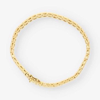 Pulsera riviere oro y brillantes 2
