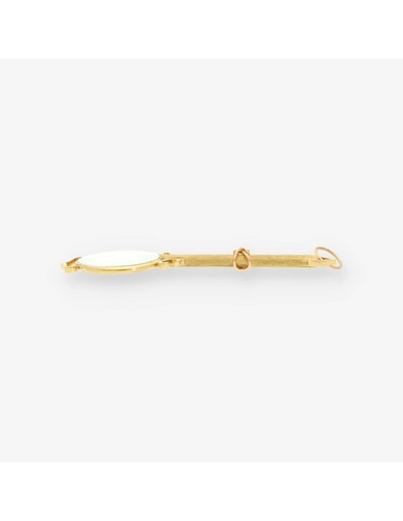 Colgante lupa oro y bri