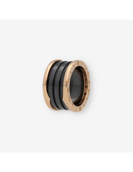 Anillo Bulgari BZero cerÃ¡mica de 4 bandas con caja