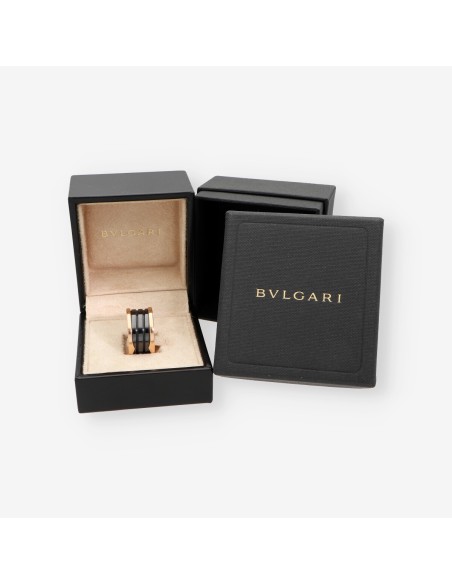 Anillo Bulgari BZero cerÃ¡mica de 4 bandas con caja