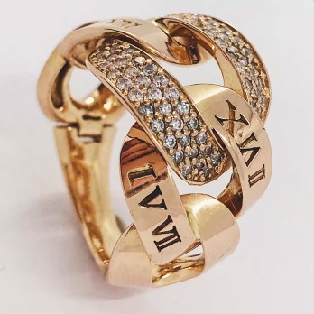 Anillo en oro rosa 18kt 2