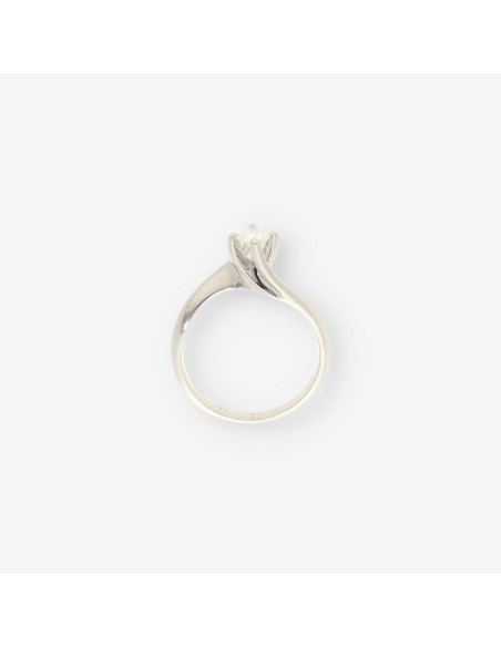 Anillo oro blanco y bri aprox. 0.30Qt