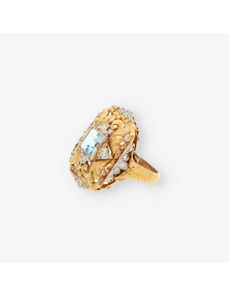 Anillo Vintage oro y diamantes