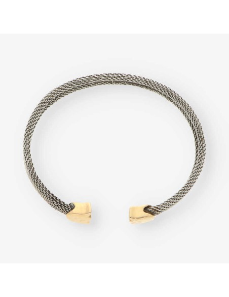 Esclava TulipÃ¡n acero y oro TOUS