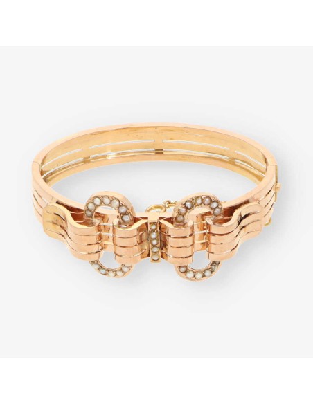 Esclava Vintage oro y perla