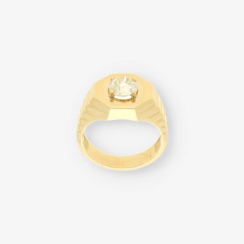 Anillo oro y bri aprox. 1,8 Qt 2