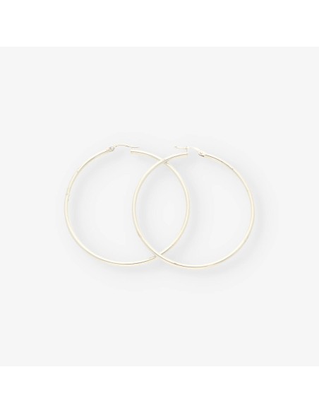 Pendientes aros oro blanco