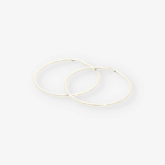 Pendientes aros oro blanco