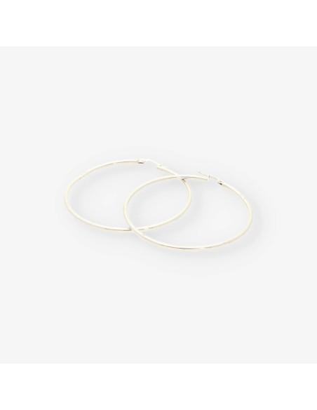 Pendientes aros oro blanco