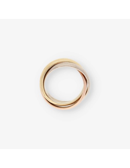 Anillo tricolor en oro 18kt