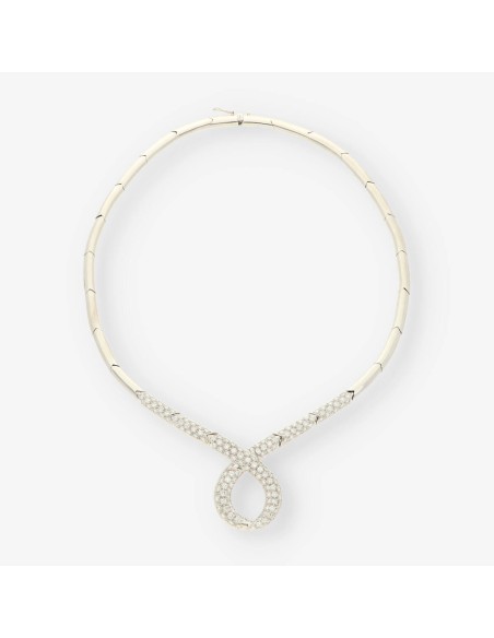 Gargantilla oro blanco y bri