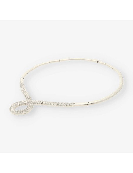 Gargantilla oro blanco y bri