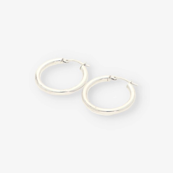 Pendientes aro oro blanco