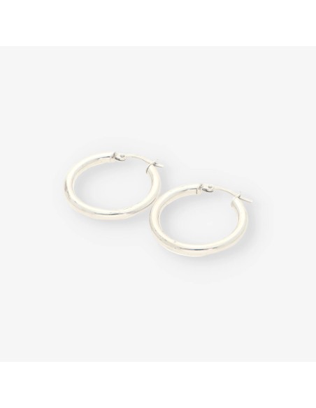 Pendientes aro oro blanco