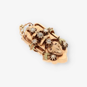 Colgante/broche Vintage oro y diamantes 2