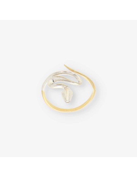 Anillo Serpiente oro bicolor