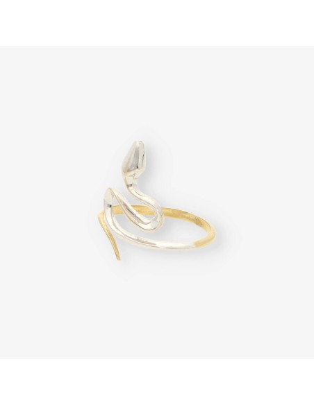 Anillo Serpiente oro bicolor