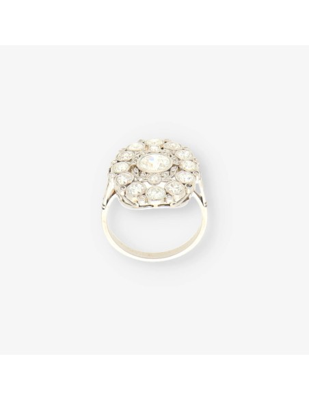 Anillo Vintage platino y bri