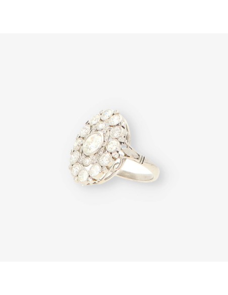Anillo Vintage platino y bri