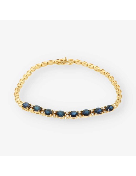 Pulsera oro zafiro y bri