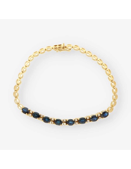 Pulsera oro zafiro y bri