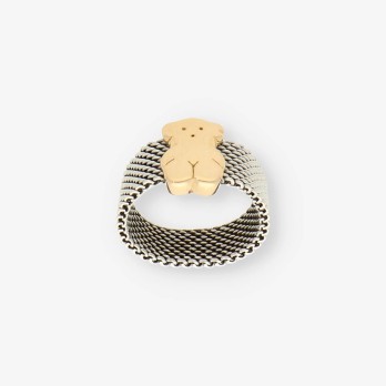 Anillo Oso acero y oro TOUS 2