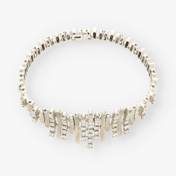 Pulsera oro blanco y bri