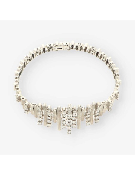 Pulsera oro blanco y bri