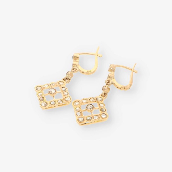 Pendientes vintage oro y diamantes