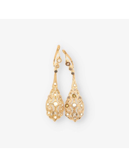 Pendientes vintage oro y zafiritos