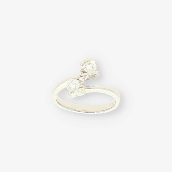 Anillo oro blanco y bri TOUS