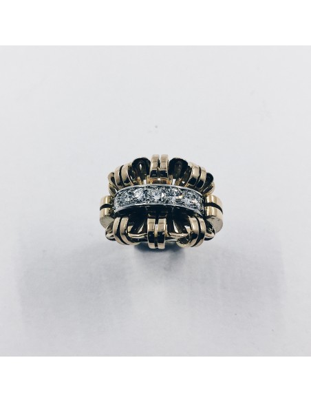 Anillo vintage en oro y diamantes