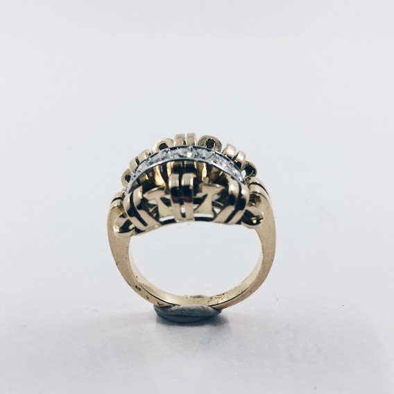 Anillo vintage en oro y diamantes