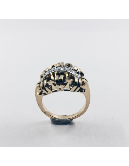 Anillo vintage en oro y diamantes