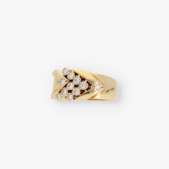 Anillo en oro 18kt con brillante 2
