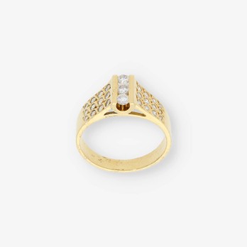 Anillo en oro 18kt con brillantes 2