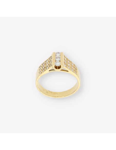 Anillo en oro 18kt con brillantes