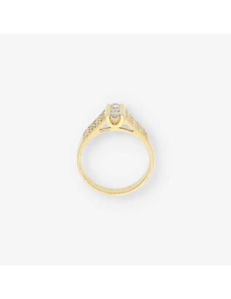 Anillo en oro 18kt con brillantes