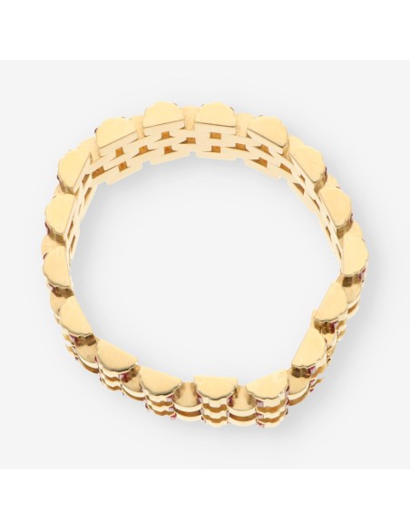Pulsera oro y rubÃ­