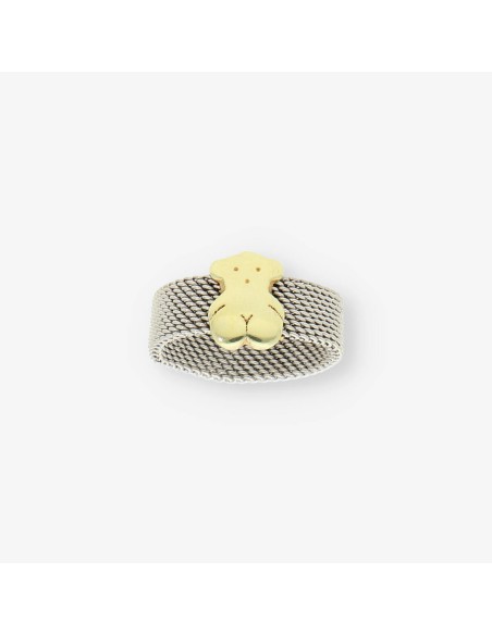 Anillo oso acero/oro TOUS