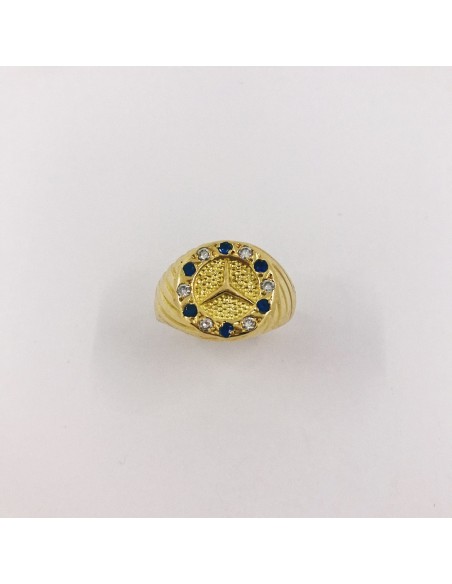 Sello con el sÃ­mbolo de Mercedes-Benz en oro 18kt