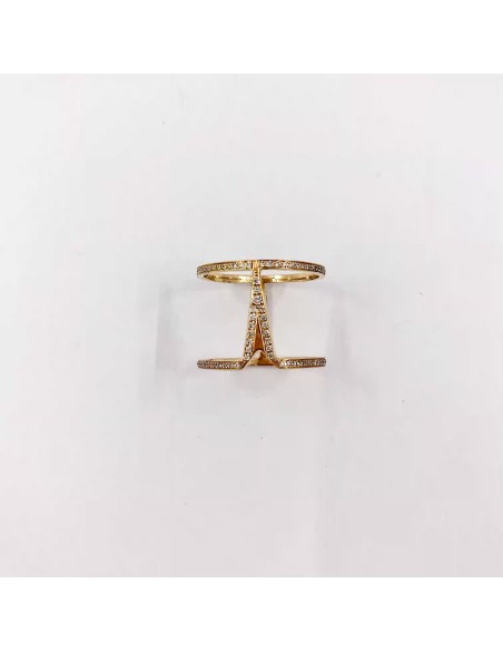 Anillo en oro 18kt con brillantes