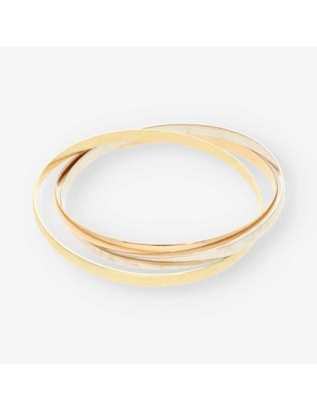 Esclava tres colores oro